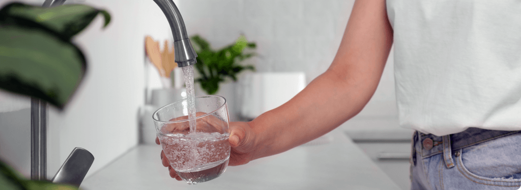 Crystal Water technician installing a reverse osmosis water system