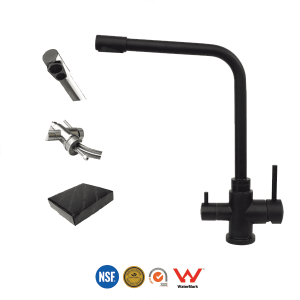 3-Way Flick Mixer Faucet – Goose Neck Style Nano Black